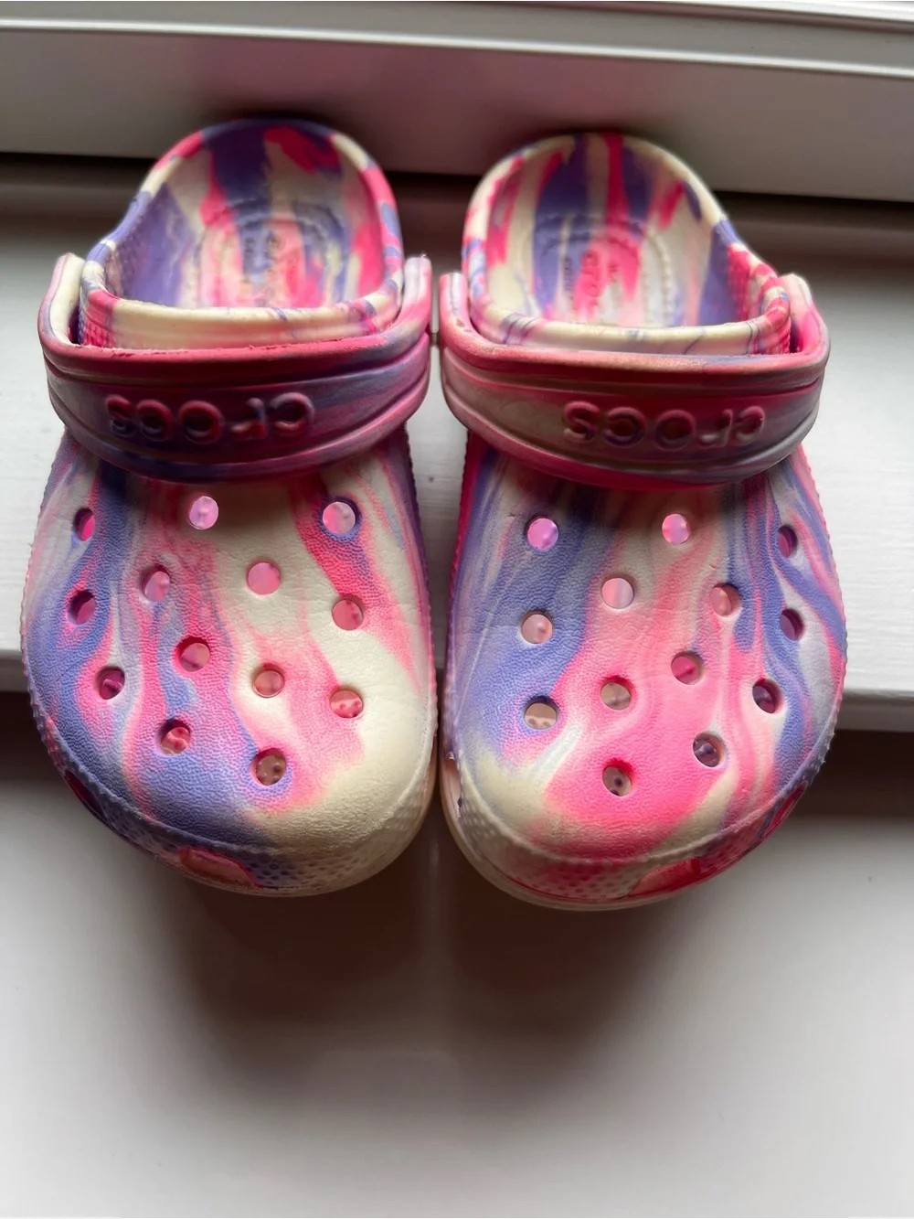CROCS Kids Pink, Purple & glow in the dark